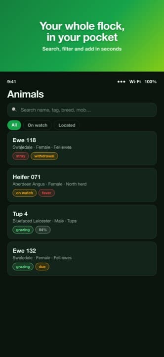Search the whole flock